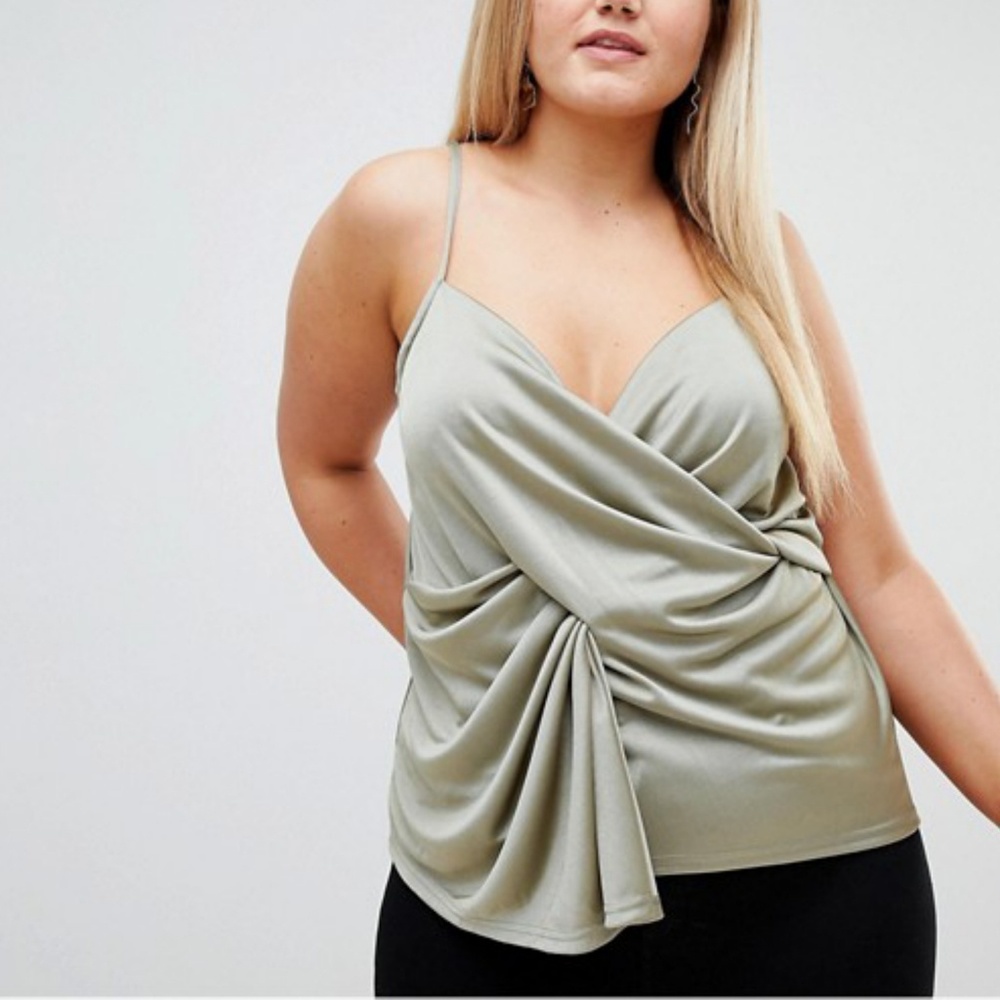 Asos Tall Cami Asymmetrical Hem Slinky